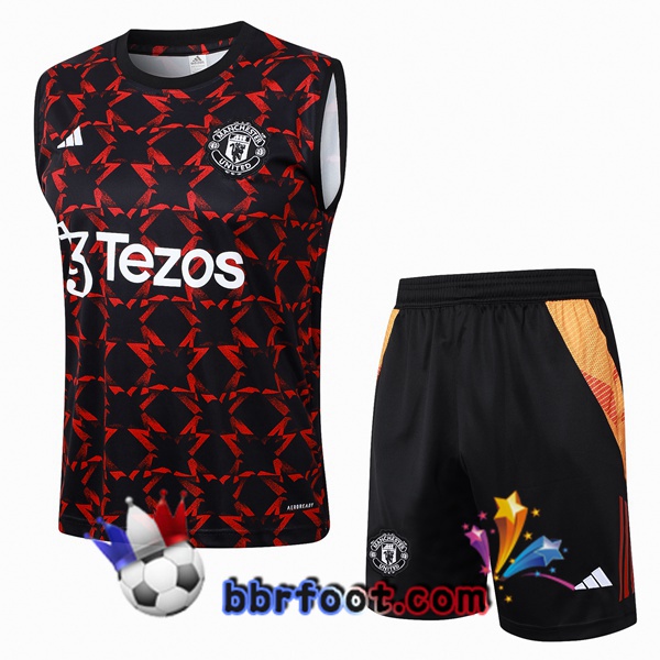 Gilet Foot Manchester United + Shorts Rouge 2024/2025