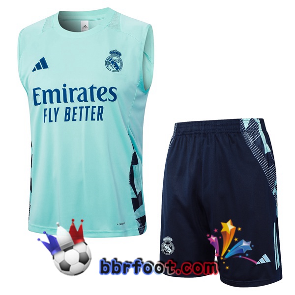 Gilet Foot Real Madrid + Shorts Vert 2024/2025