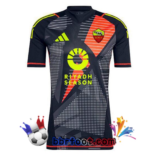 Maillot Foot AS Roma Gardien de but Noir 2024/2025