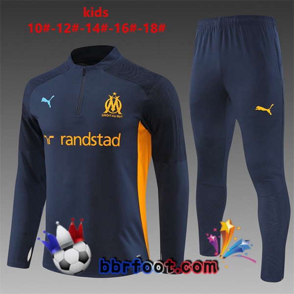 Survetement Foot Marseille OM Enfant Bleu Royal 2024/2025