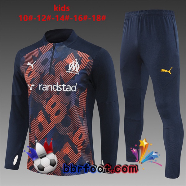 Survetement Foot Marseille OM Enfant Bleu Royal 2024/2025