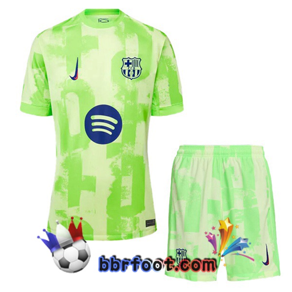 Maillot Foot FC Barcelone Enfant Third Vert 2024/2025