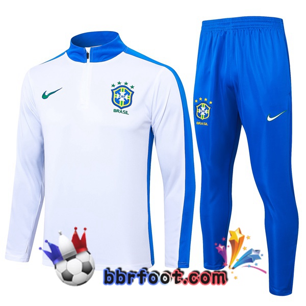 Survetement Foot Bresil Blanc 2024/2025