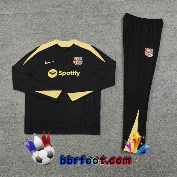 Survetement Foot FC Barcelone Noir 2024/2025