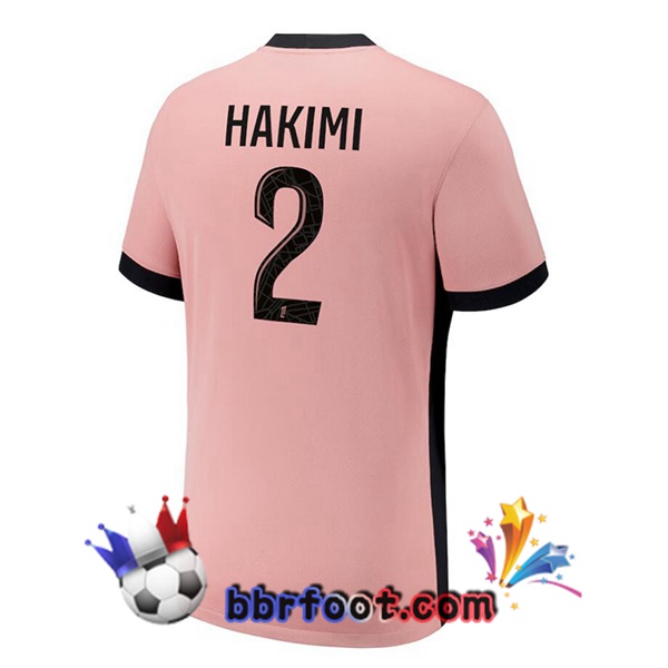 Maillot Foot Paris PSG (Hakimi 2) Third Rose 2024/2025