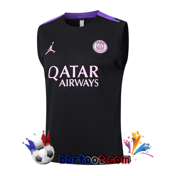 Gilet Foot Paris PSG Noir 2024/2025 Gilet Foot Paris PSG Noir 2024/2025