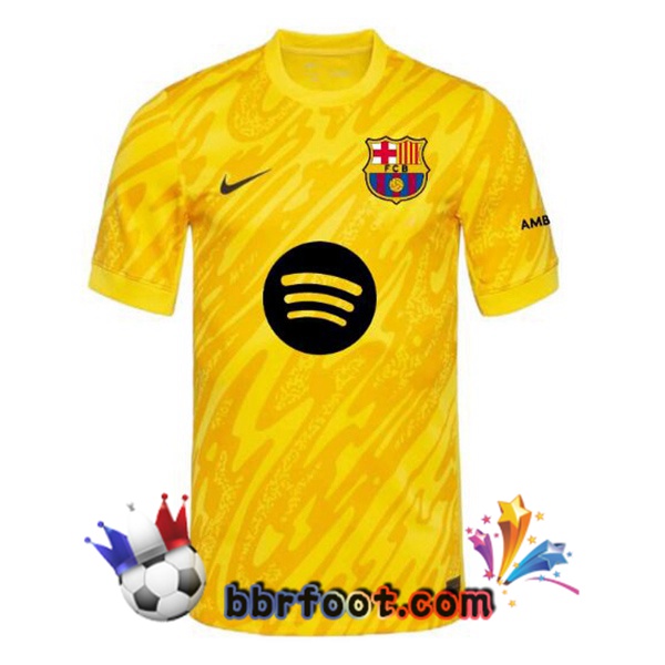 Maillot Foot FC Barcelone Gardien de but Spotify Jaune 2024/2025