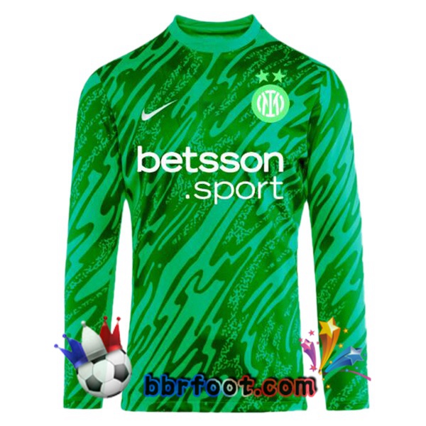 Maillot Foot Inter Milan Gardien de but Manche Longue Vert 2024/2025