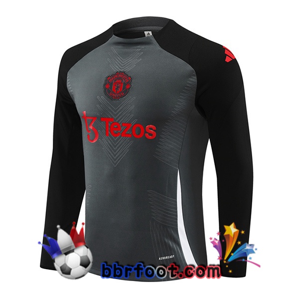 Sweatshirts Homme Manchester United Noir Gris 2024/2025