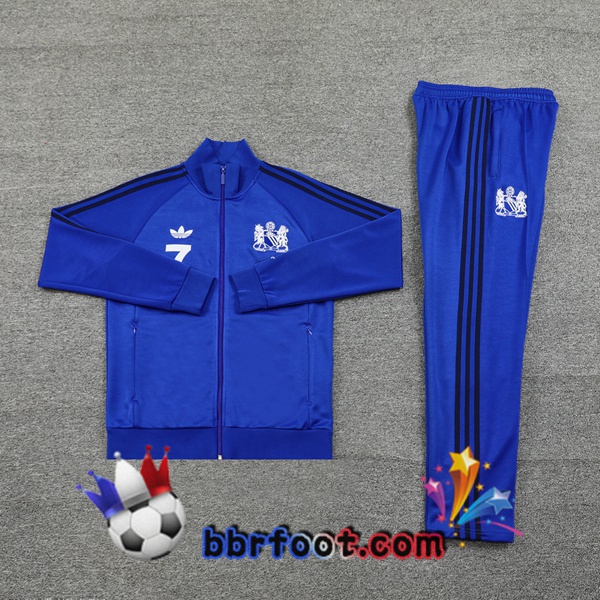 Survetement Foot - Veste Manchester United Bleu 2024/2025