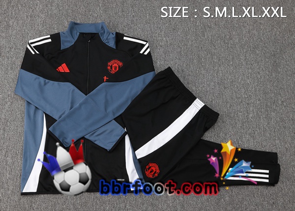 Survetement Foot - Veste Manchester United Noir 2024/2025