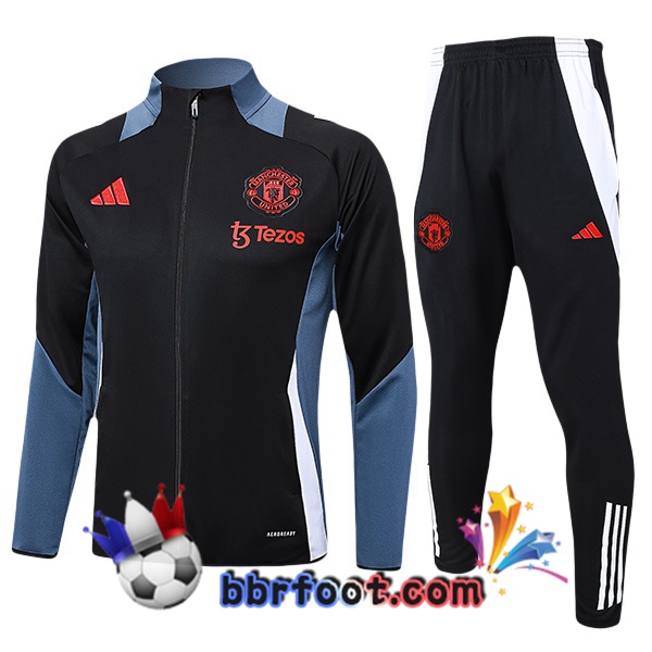 Survetement Foot - Veste Manchester United Noir 2024/2025