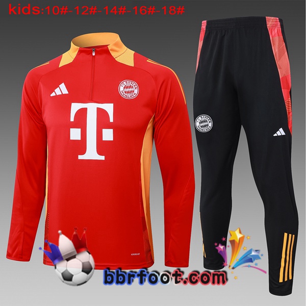 Survetement Foot Bayern Munich Enfant Rouge 2024/2025