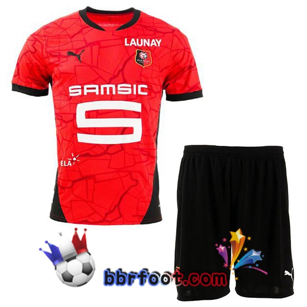 Maillot Foot Stade Rennais Enfant Domicile Rouge 2024/2025