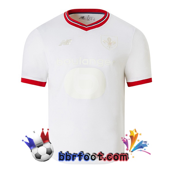 Maillot Foot Lille OSC Édition 80e Anniversaire Blanc 2024/2025