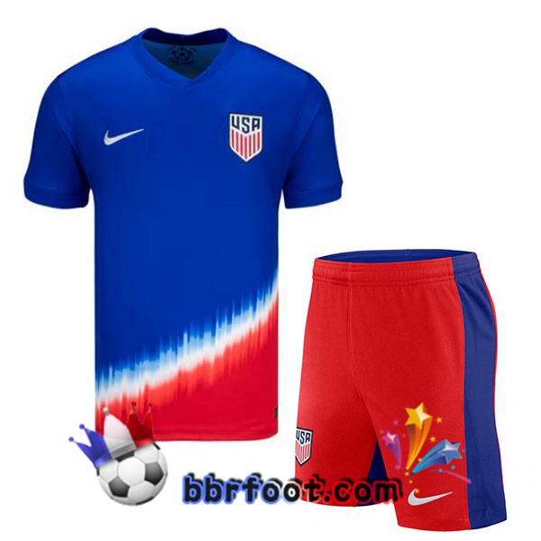 Maillots Equipe De Etats-Unis Enfant Exterieur Bleu 2024/2025