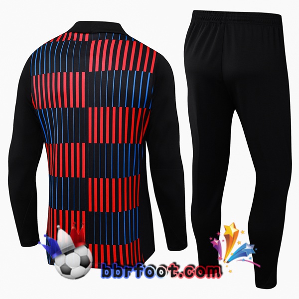 Survetement Foot FC Barcelone Bleu Noir Rouge 2024/2025