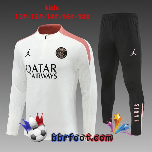 Survetement Foot Paris PSG Enfant Blanc 2024/2025