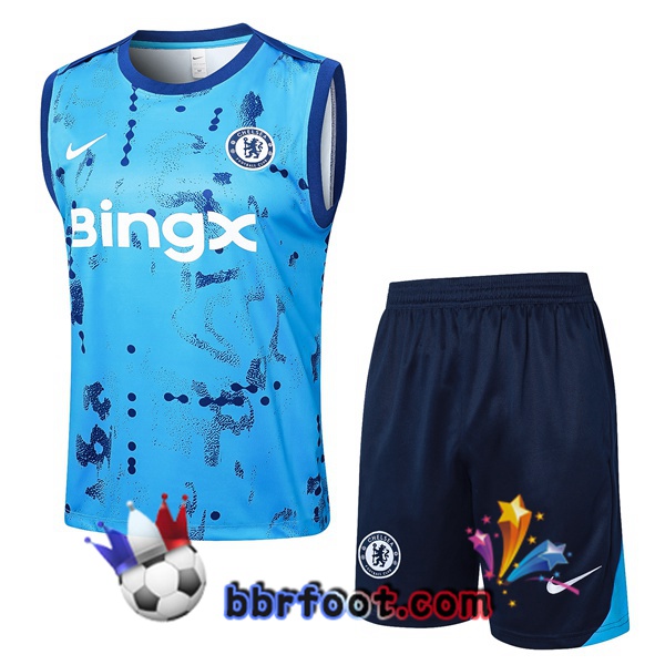 Gilet Foot FC Chelsea + Shorts Bleu 2024/2025
