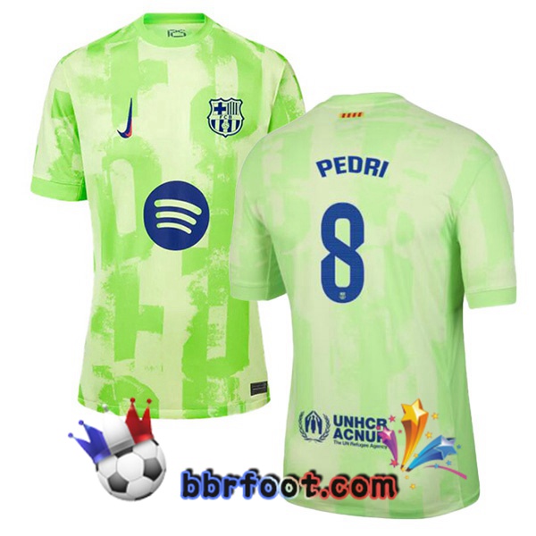 Maillot Foot FC Barcelone (PEDRI 8) Third Vert 2024/2025