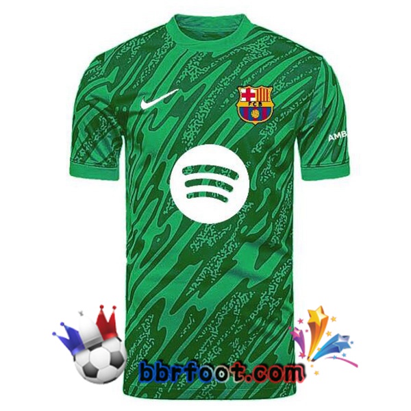 Maillot Foot FC Barcelone Gardien de but Vert 2024/2025