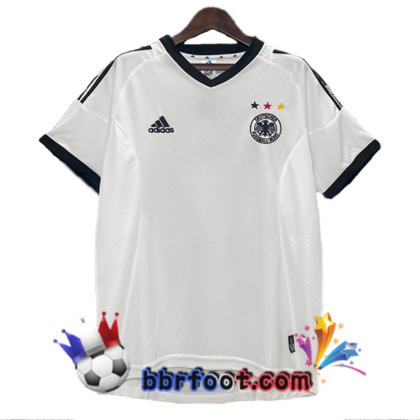 Maillot Foot Allemagne Retro Domicile Blanc 2002-2003