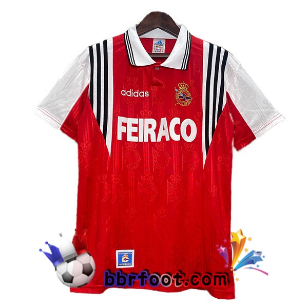 Maillot Foot Deportivo de La Coruna Retro Exterieur Rouge 1997-1998