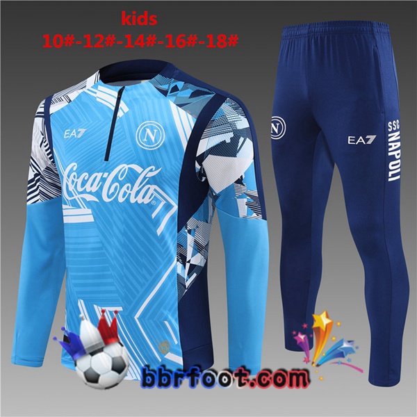 Survetement Foot SSC Naples Enfant Bleu 2024/2025
