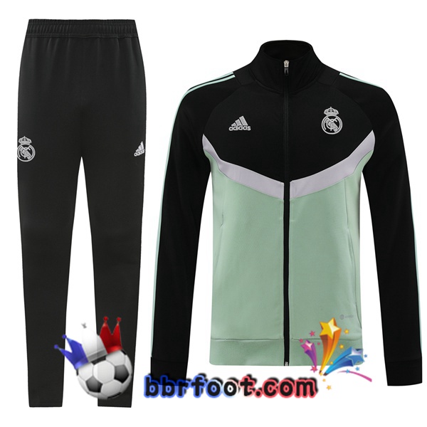 Survetement Foot - Veste Real Madrid Noir Vert 2024/2025