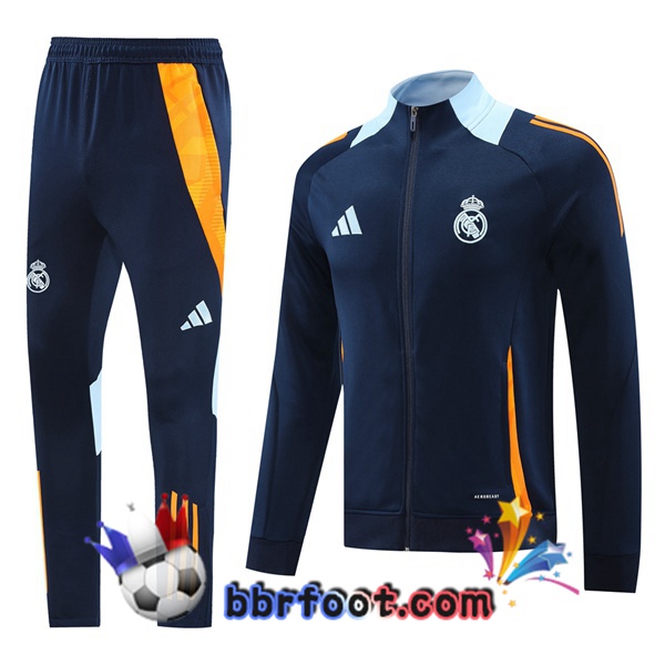 Survetement Foot - Veste Real Madrid Bleu Royal 2024/2025