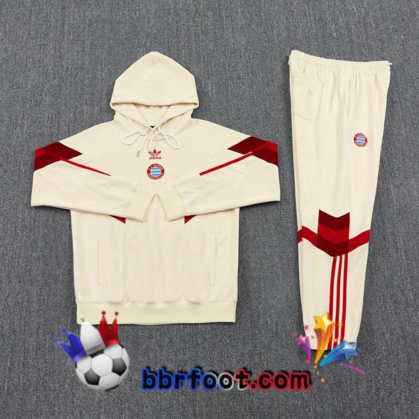 Survetement de Foot - Sweat A Capuche Bayern Munich Jaune 2024/2025