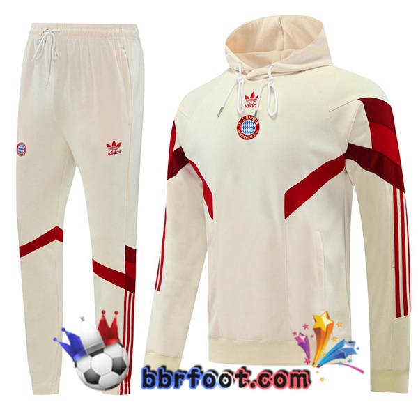 Survetement de Foot - Sweat A Capuche Bayern Munich Jaune 2024/2025