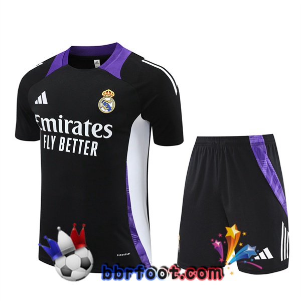 Ensemble Training T-Shirts Real Madrid + Shorts Noir 2024/2025