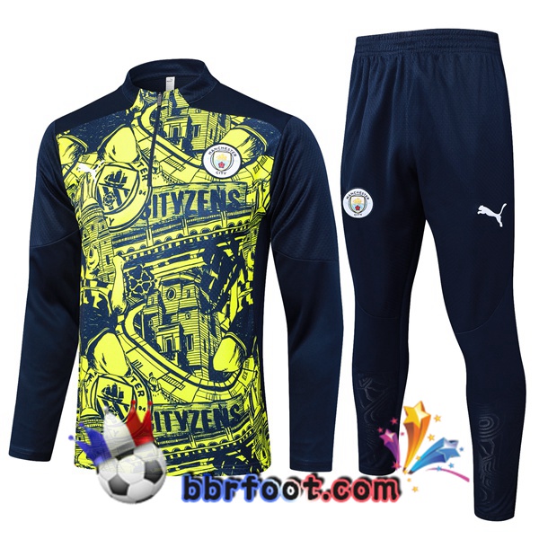 Survetement Foot Manchester City Vert Bleu Royal 2024/2025