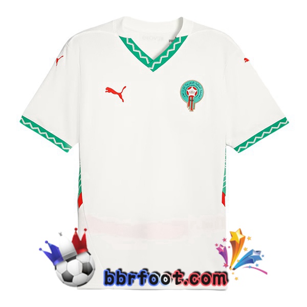 Maillots Equipe De Maroc Exterieur Blanc 2024/2025