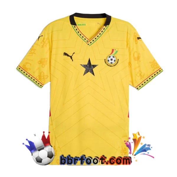 Maillots Equipe De Ghana Exterieur Jaune 2024/2025
