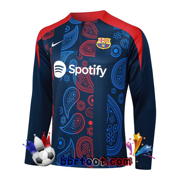 Sweatshirts Homme FC Barcelone Bleu Royal Rouge 2024/2025