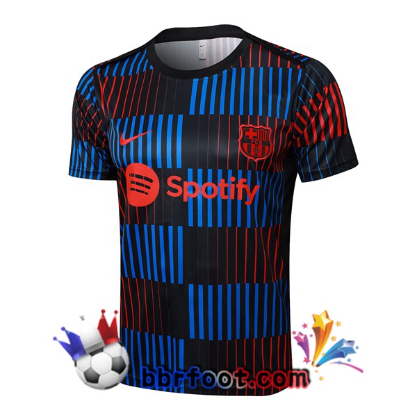 Training T-Shirts FC Barcelone Rouge Bleu Noir 2024/2025