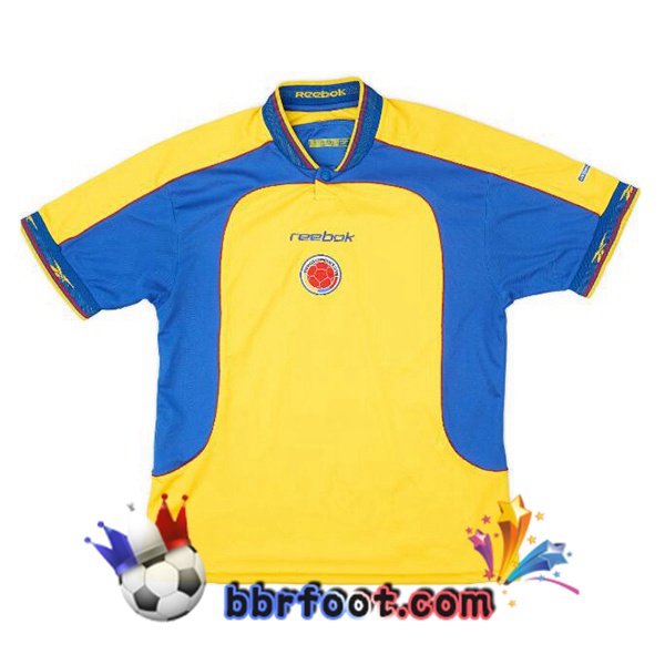 Maillot Foot Colombie Retro Domicile Jaune 2001-2002