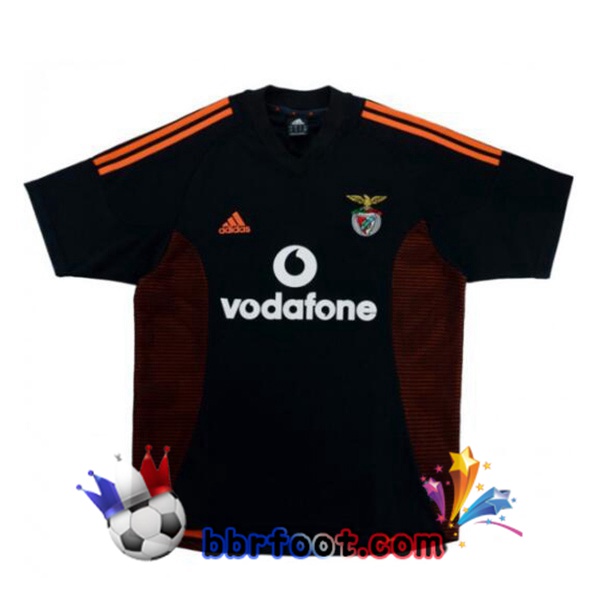 Maillot Foot S.L Benfica Retro Exterieur Noir 2002-2003