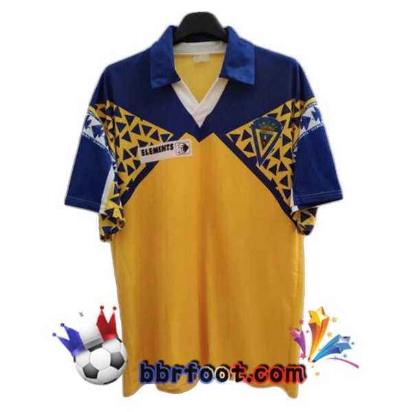 Maillot Foot Cadiz CF Retro Exterieur Jaune 1991-1992