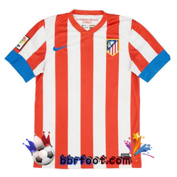 Maillot Foot Atletico Madrid Retro Domicile Blanc Rouge 2012-2013