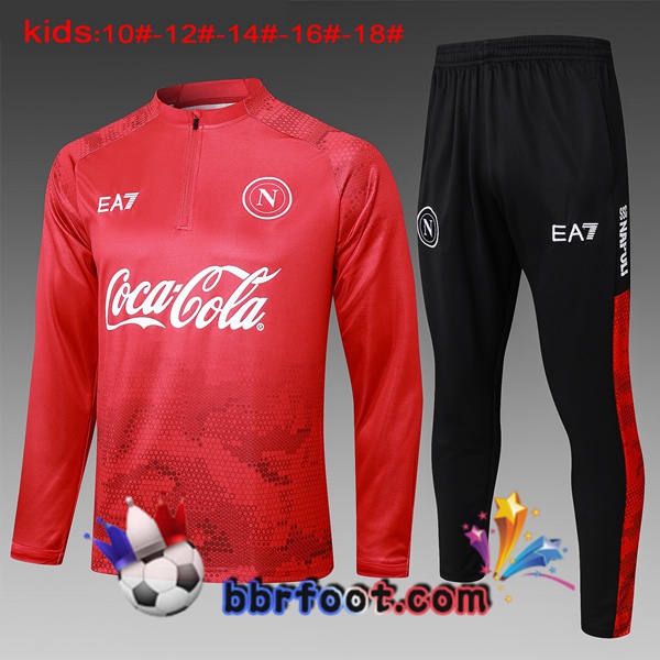 Survetement Foot SSC Naples Enfant Rouge 2024/2025