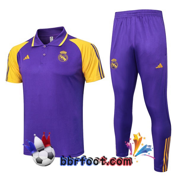 Polo Foot Real Madrid + Pantalon Pourpre 2024/2025