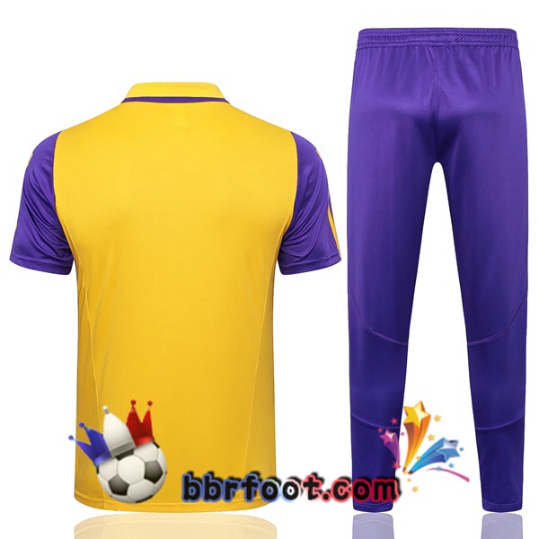 Polo Foot Real Madrid + Pantalon Jaune 2024/2025