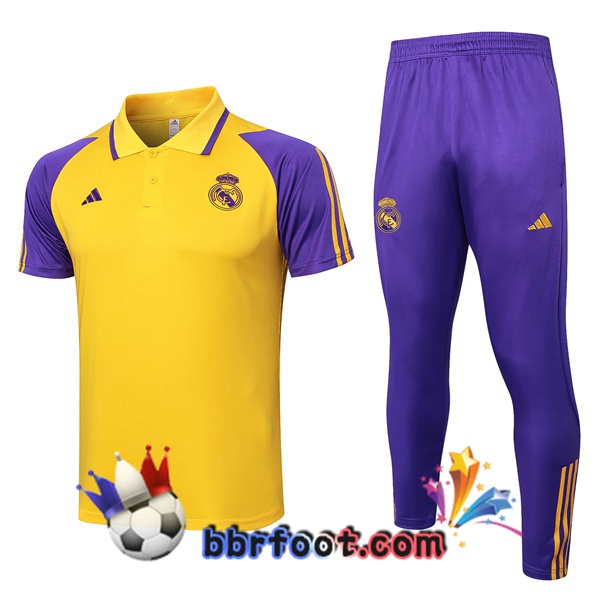 Polo Foot Real Madrid + Pantalon Jaune 2024/2025