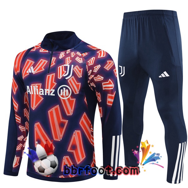 Survetement Foot Juventus Rouge Bleu Royal 2024/2025