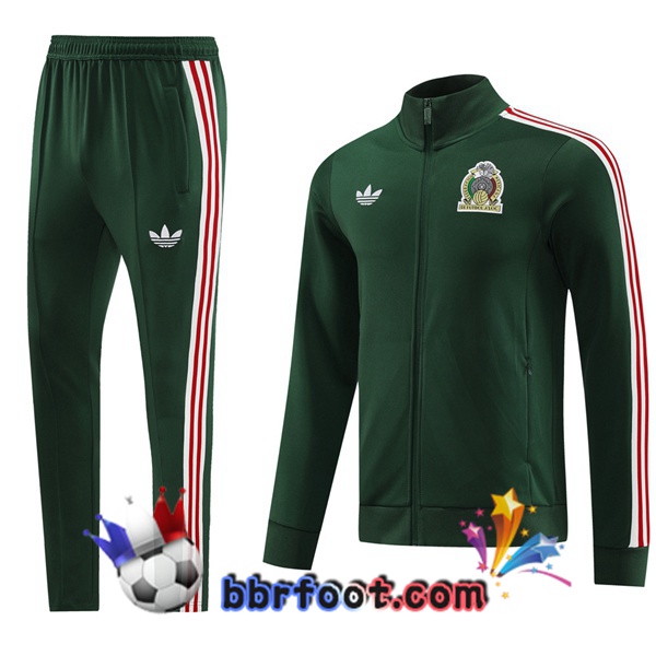 Survetement Foot - Veste Mexique Vert 2024/2025
