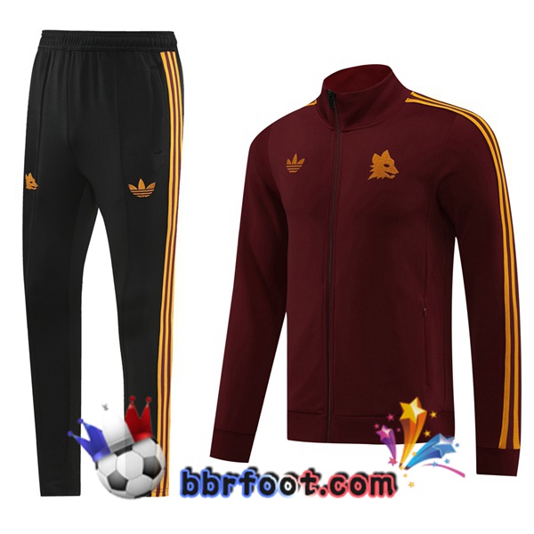 Survetement Foot - Veste AS Roma Rouge 2024/2025