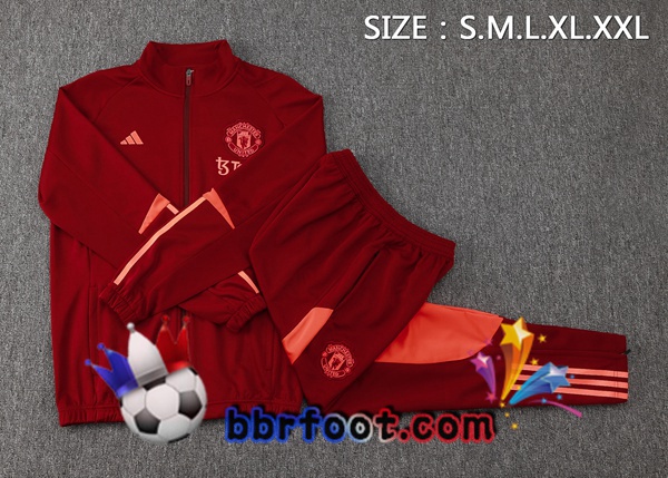 Survetement Foot - Veste Manchester United Rouge 2024/2025